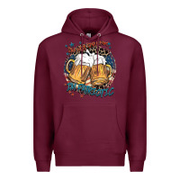 Burgundy I'm not drunk i'm patriotic Premium Hoodie - FaDigitalArtStudio