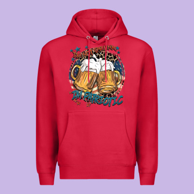 I'm Not Drunk I'm Patriotic Premium Hoodie Designed By Fadigitalartstudio