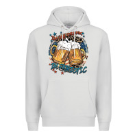 Dove Grey I'm not drunk i'm patriotic Premium Hoodie - FaDigitalArtStudio