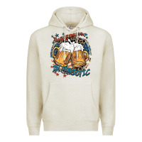 Oatmeal Heather I'm not drunk i'm patriotic Premium Hoodie - FaDigitalArtStudio
