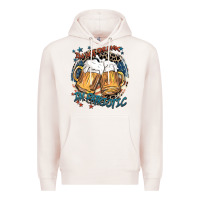 Pale Pink I'm not drunk i'm patriotic Premium Hoodie - FaDigitalArtStudio