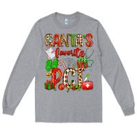 Heather Grey santa's favorite pct Long Sleeve Tee - texasbilliewilder
