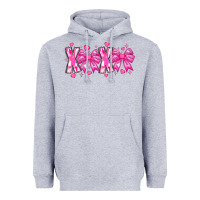 Heather Grey XOXO Valentines Heavyweight Hoodie - CowhideDigitalArt