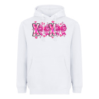White XOXO Valentines Heavyweight Hoodie - CowhideDigitalArt