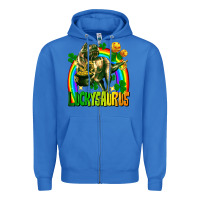 True Royal luckysaurus St. Patricks Day Zipper Hoodie - FaDigitalArtStudio