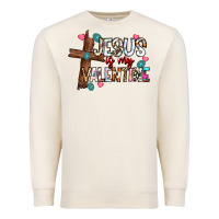 Sandshell jesus is my valentine Premium Sweatshirt - CowhideDigitalArt