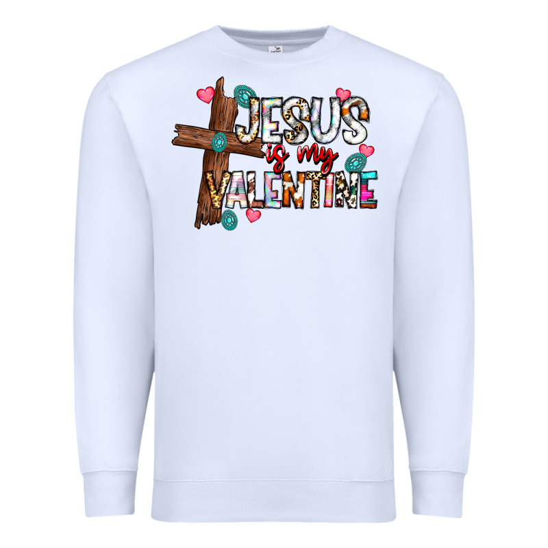 Jesus Is My Valentine Premium Sweatshirt by CowhideDigitalArt | Teevron