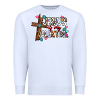 White jesus is my valentine Premium Sweatshirt - CowhideDigitalArt