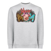 Heather Grey Show mom pig Heavyweight Sweatshirt - CowGirlArtShop