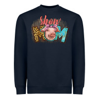 Navy Show mom pig Heavyweight Sweatshirt - CowGirlArtShop