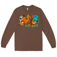 Chestnut Love Fall y'all Long Sleeve Tee - NancyCooperArtShop