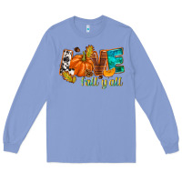 Colony Blue Love Fall y'all Long Sleeve Tee - NancyCooperArtShop