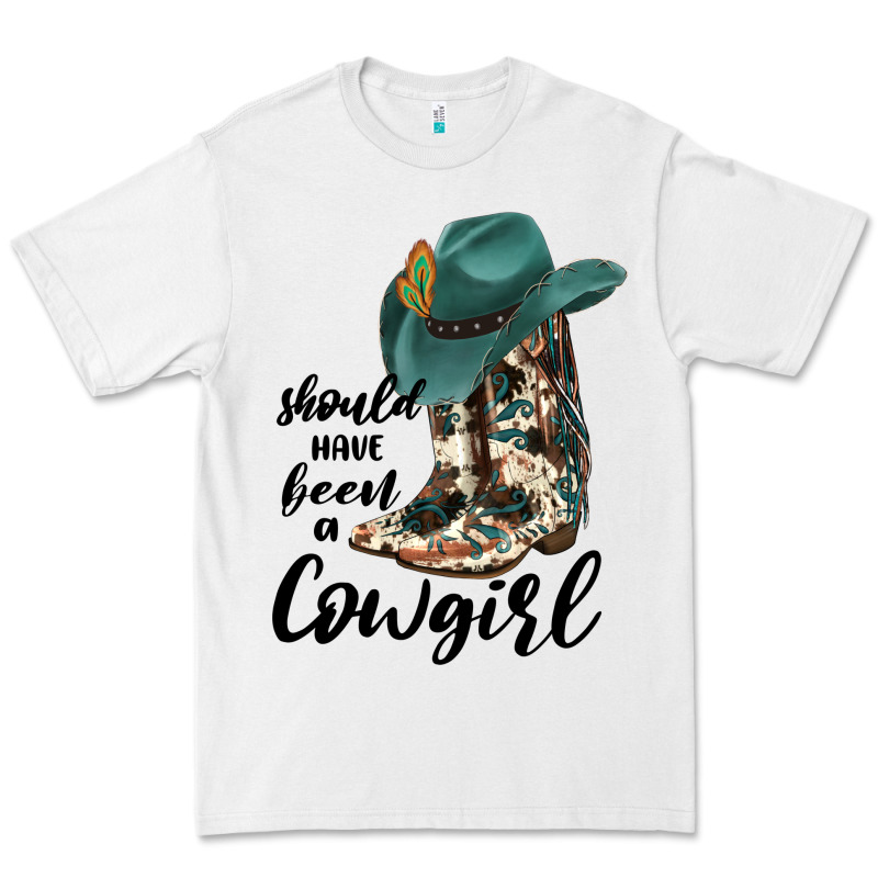 Should Have Been A Cowgirl Premium Tee by JahusDesignShop | Teevron