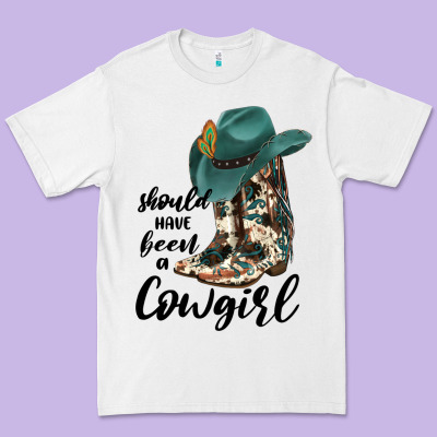 Should Have Been A Cowgirl Premium Tee Designed By Jahusdesignshop
