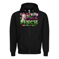 Black too cute to pinch Zipper Hoodie - FaDigitalArtStudio
