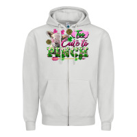 Dove Grey too cute to pinch Zipper Hoodie - FaDigitalArtStudio
