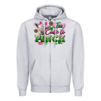 Heather Grey too cute to pinch Zipper Hoodie - FaDigitalArtStudio