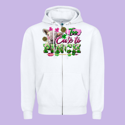 Too Cute To Pinch Zipper Hoodie Designed By Fadigitalartstudio
