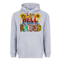 Heather Grey The Only Hell My Momma Ever Heavyweight Hoodie - CowhideDigitalArt