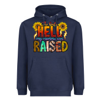Navy The Only Hell My Momma Ever Heavyweight Hoodie - CowhideDigitalArt