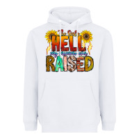 White The Only Hell My Momma Ever Heavyweight Hoodie - CowhideDigitalArt