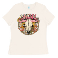 Bone bullskull mama Ladies Tee - NancyCooperArtShop