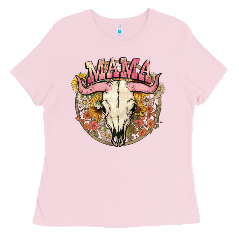 Bullskull Mama Ladies Tee by NancyCooperArtShop | Teevron