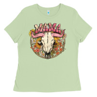Matcha bullskull mama Ladies Tee - NancyCooperArtShop