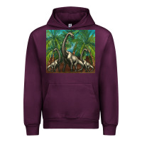 Mauve Wine brachiosaurus Urban Hoodie - Artiststas