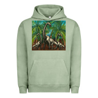 Pigment Oil Green brachiosaurus Urban Hoodie - Artiststas