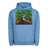 Pigment Pebble Blue brachiosaurus Urban Hoodie - Artiststas