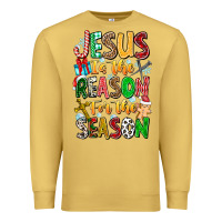 Antique Gold jesus is the reason for the season Premium Sweatshirt - CowhideDigitalArt