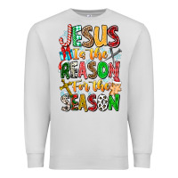 Dove Grey jesus is the reason for the season Premium Sweatshirt - CowhideDigitalArt