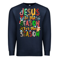 Navy jesus is the reason for the season Premium Sweatshirt - CowhideDigitalArt