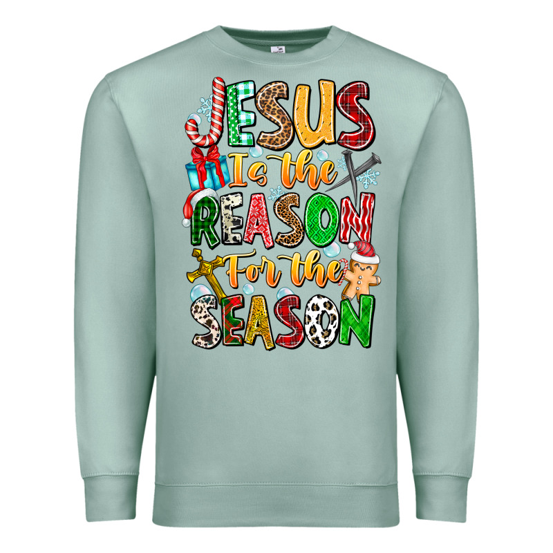 Jesus Is The Reason For The Season Premium Sweatshirt by CowhideDigitalArt | Teevron