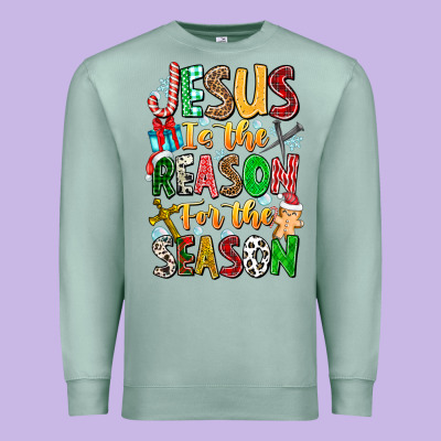Jesus Is The Reason For The Season Premium Sweatshirt Designed By Cowhidedigitalart