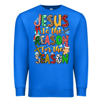 True Royal jesus is the reason for the season Premium Sweatshirt - CowhideDigitalArt