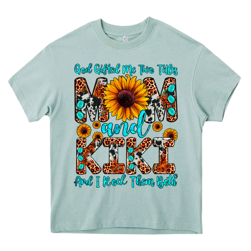 God Gifted Me Two Titles Mom And Kiki And I Rock T Heavy Core Tee by JahusDesignShop | Teevron