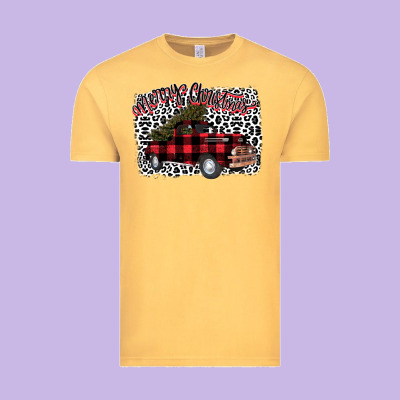 Merry Christmas Truck Vintage Tee Designed By Bettercallsaul