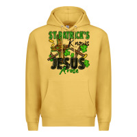 Antique Gold St. Patrick's knows Jesus arose Premium Hoodie - FaDigitalArtStudio