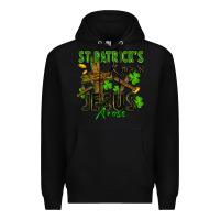 Black St. Patrick's knows Jesus arose Premium Hoodie - FaDigitalArtStudio