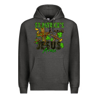 Charcoal Heather St. Patrick's knows Jesus arose Premium Hoodie - FaDigitalArtStudio