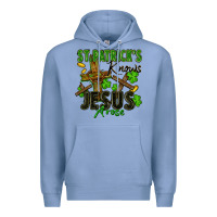 Colony Blue St. Patrick's knows Jesus arose Premium Hoodie - FaDigitalArtStudio
