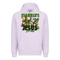 Lilac St. Patrick's knows Jesus arose Premium Hoodie - FaDigitalArtStudio