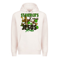 Pale Pink St. Patrick's knows Jesus arose Premium Hoodie - FaDigitalArtStudio