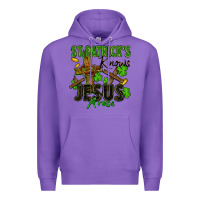 Purple St. Patrick's knows Jesus arose Premium Hoodie - FaDigitalArtStudio