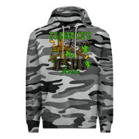 Slate Camo St. Patrick's knows Jesus arose Premium Hoodie - FaDigitalArtStudio