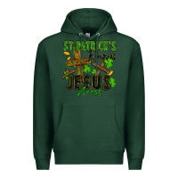 Sports Green St. Patrick's knows Jesus arose Premium Hoodie - FaDigitalArtStudio