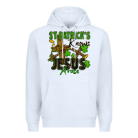 White St. Patrick's knows Jesus arose Premium Hoodie - FaDigitalArtStudio