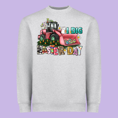 I Dig Easter Day Heavyweight Sweatshirt Designed By Howdyjamesfarm